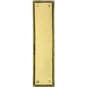  12 Rope Push Plate In Polished Brass.