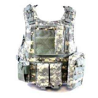  Modular Plate Carrier Loaded w/ 6 Integrated Pouches & Armor 