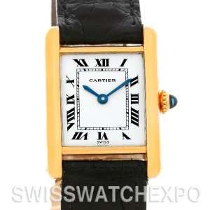 Cartier Tank Classic Ladies 18k Yellow Gold Watch  
