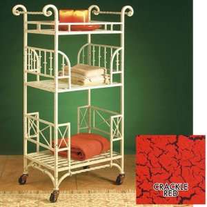  Small Classic Cart (Red Crackle) (40H x 23W x 14D 