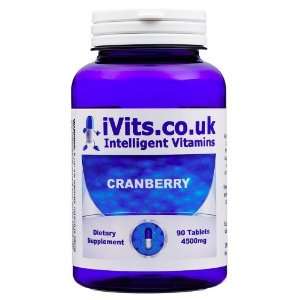  iVits Intelligent Vitamins, Cranberry, 4500mg, 90 Tablets 