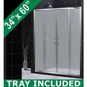 Bath Authority DreamLine Visions Frosted Shower Door & Tray Kit (34 
