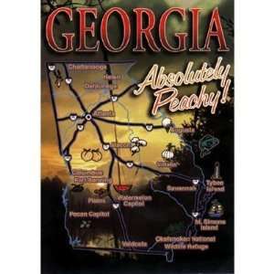  Georgia Postcard 13148 State Map Peachy