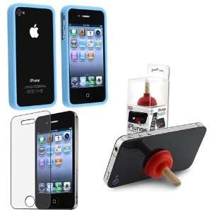  kits iPlunge Apple® iPhone® iPod® Stand + Sky Blue Bumper 