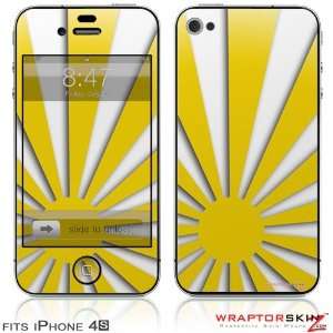  iPhone 4S Skin Rising Sun Japanese Flag Yellow by 