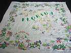 vintage unused florida state tablecloth w tag d972 