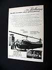 Bell 47H 47 H Bellairus Helicopter 1956 print Ad advertisement