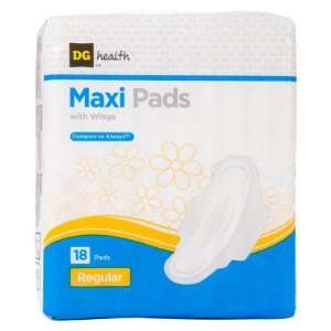  DG Health Maxi Pads with Wings   Regular   18 ct Health 