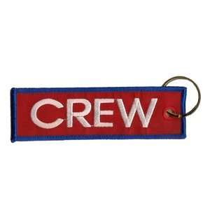  Flight Crew Red Embroidered Keyring 