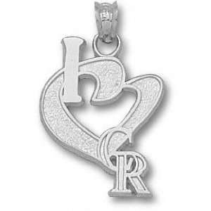  Colorado Rockies Sterling Silver I Heart CR 3/4 
