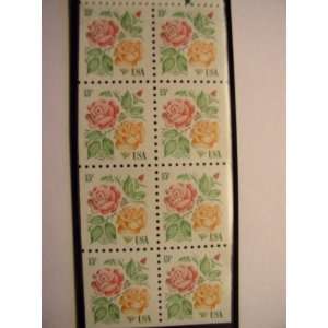   Masterpiece & Medallion Roses, Booklet Pane of 8 15 Cent Stamps, MNH