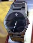 Movado Fiero Mens Tungsten Carbide Black Links Swiss Quartz Watch 