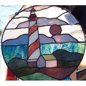  Stained Glass Window Panel 12x12 Round {9038 e}
