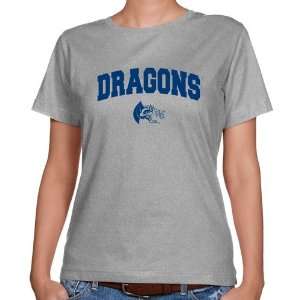   Drexel Dragons Ladies Ash Logo Arch Classic Fit T shirt Sports