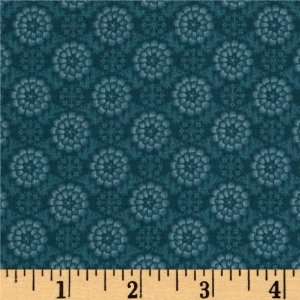  44 Wide Winter Traditions Heirloom Floral Blue Fabric By 