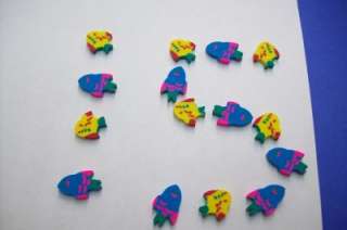 Mini Fish Erasers 144 party favors novelty erasers  