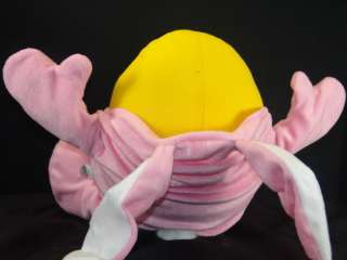 POSEABLE PLUSH PINK EASTER BUNNY RABBIT COSTUME M&M CANDY YELLOW 