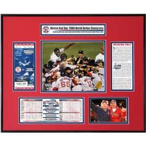  2004 World Series Ticket Frame Boston Red Sox 4   St Louis 
