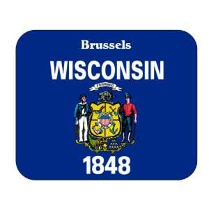  US State Flag   Brussels, Wisconsin (WI) Mouse Pad 