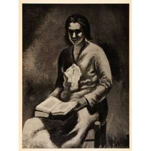  1939 Photogravure Amedee Patelliere Woman Book Post 