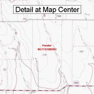   Quadrangle Map   Ponder, Texas (Folded/Waterproof)