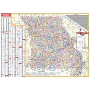  2004 Missouri State Wall Map   66x49  Laminated on Roller 