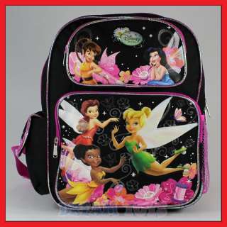 Disney Tinkerbell 14 Toddler Black Backpack   Med Bag  