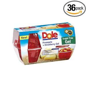 Dole Pineapple in Strawberry Sugar Free Gel (4.3 Ounce), 4 Pack 