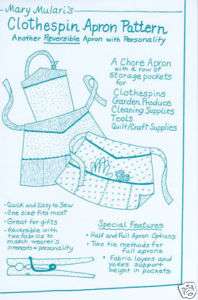 Clothespin Apron Pattern by Mary Mulari   Reversible  