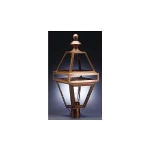 Northeast Lantern 1223 AB CIM CLR Boston 1 Light Outdoor Post Lamp in 