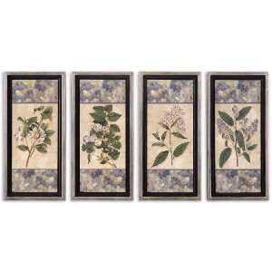   Blue & Lilac I Ii Iii Iv (Set of 4) Oil Reproduction Painting Hanging