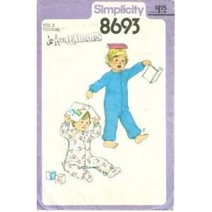   8693 Sewing Pattern Toddlers Sleeper Size 2 Arts, Crafts & Sewing