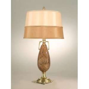  Dale Tiffany Art Glass One Light Table Lamp with Antique 
