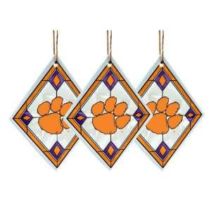   NCAA Art Glass Decorative Ornament Set (3 Pieces)