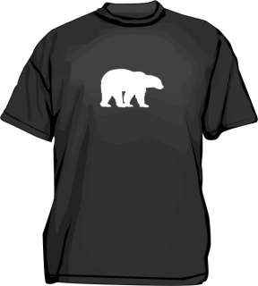 Grizzly Bear Silhouette Mens Tee Shirt PICK Size  