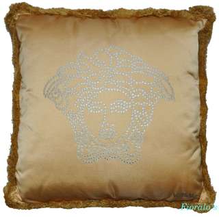 VERSACE Medusa Gold Silver Pillow   17.7  Silk  