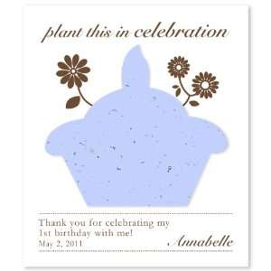  Plantable Birthday Cupcake Party Favor   Personalized 