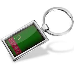  Keychain Turkmenistan Flag   Hand Made, Key chain ring 