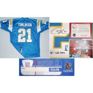 LaDainian Tomlinson Signed Chargers Reebok Authentic Powder Blue 