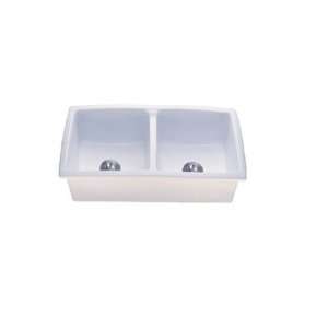  LI PK 2W Savona White Drop In Double Bowl Kitchen