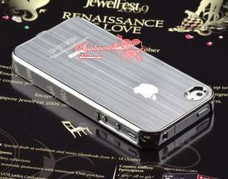   Brushed Metal Aluminum/Chrome Hard Case For Iphone 4 4G 4S Hot  