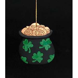   Pot Of Gold With Shamrocks Christmas Ornament #S3590