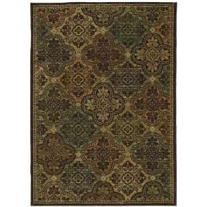 Tommy Bahama moroccan mosaic dark brown Rectangle 3.60 x 5.00 Area Rug