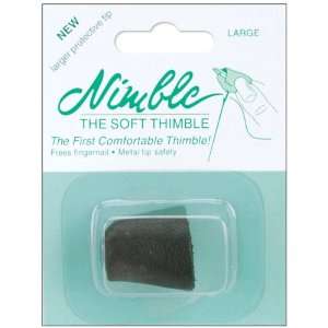    Leather Nimble Thimble With Metal Tip Large