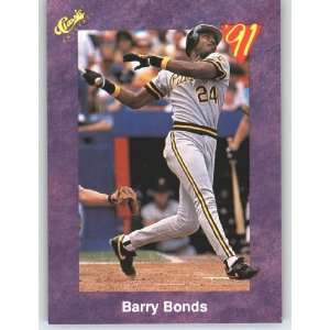  1991 Classic Game (Purple) Trivia Game Card # 195 Barry Bonds 