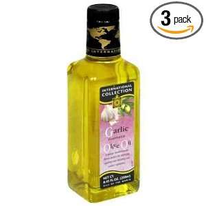 International Collection Garlic Flavored Olive Oil, 8.45 Ounce Glass 