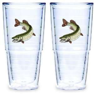 Tervis Tumbler Freshwater Fish Big T 24 Oz Insulated Tumbler Set Of 2 