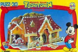 Mickeys House   Toontown Disneyland 3D Puzzle, Wrebbit  