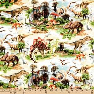  43 Wide T Rex Dinosaur Scenic Earth Fabric By The Yard 