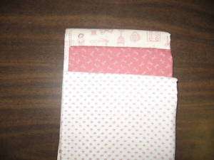 Quilting Crafters Fabric Sewing Theme Pink White Kit  